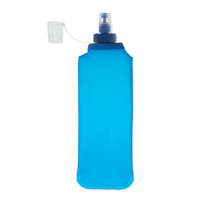 BITER - Botella de agua plegable 500ml de TPU en color azul con válvula de mordida.
