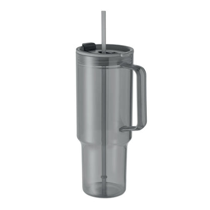 Vaso RPET gris 1200 ml con asa, vista trasera