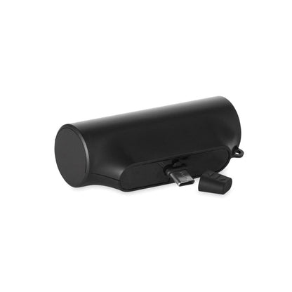 Power bank 5000 mAh negro con soporte para teléfono integrado