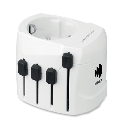 Adaptador SKROSS con enchufes visibles desde un lateral
