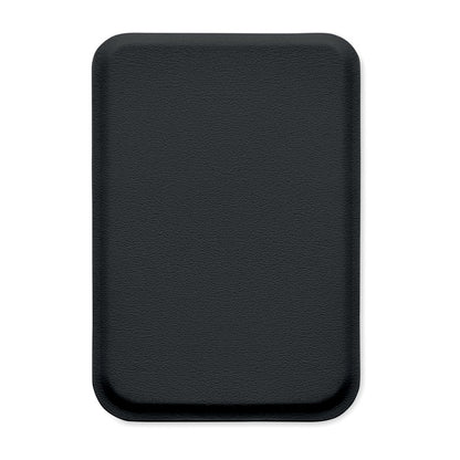 Tarjetero magnético negro cerrado vista frontal