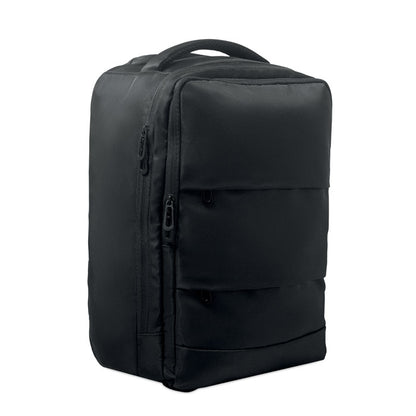 Mochila trolley negra vista trasera