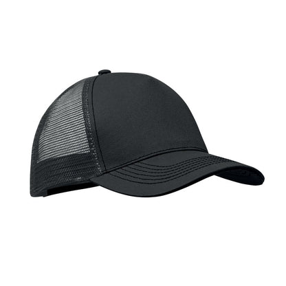 Gorra trucker negra vista frontal