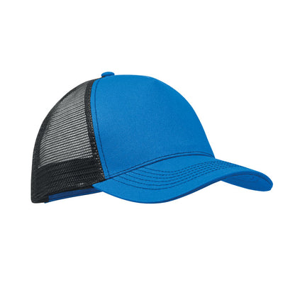 Gorra azul vista lateral