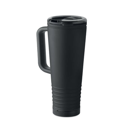Vaso de acero inoxidable negro de gran capacidad