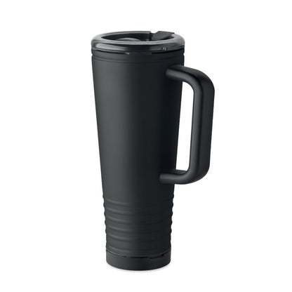 Taza térmica negra para eventos deportivos