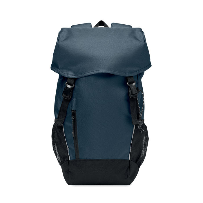 SIENA - Mochila RPET 15L en poliéster RPET 600D con compartimento para portátil y detalles reflectantes