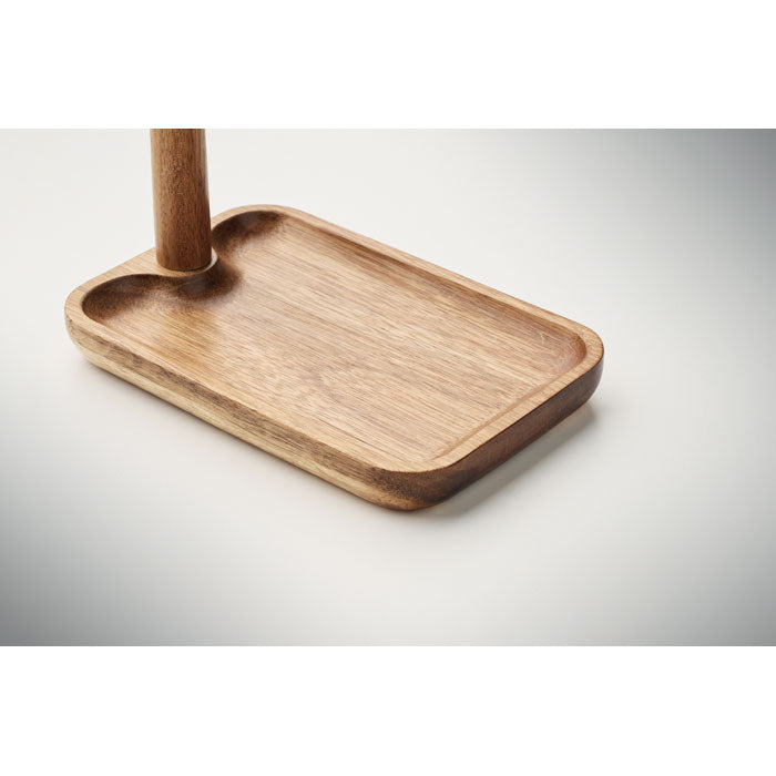 BRANCA - Porta llaves madera de acacia: bandeja de madera de acacia para organizar llaves y objetos pequeños.