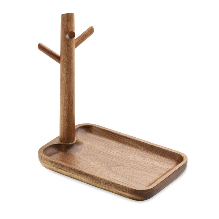 BRANCA - Porta llaves madera de acacia en diseño elegante, ideal para organizar llaves y objetos de uso diario.