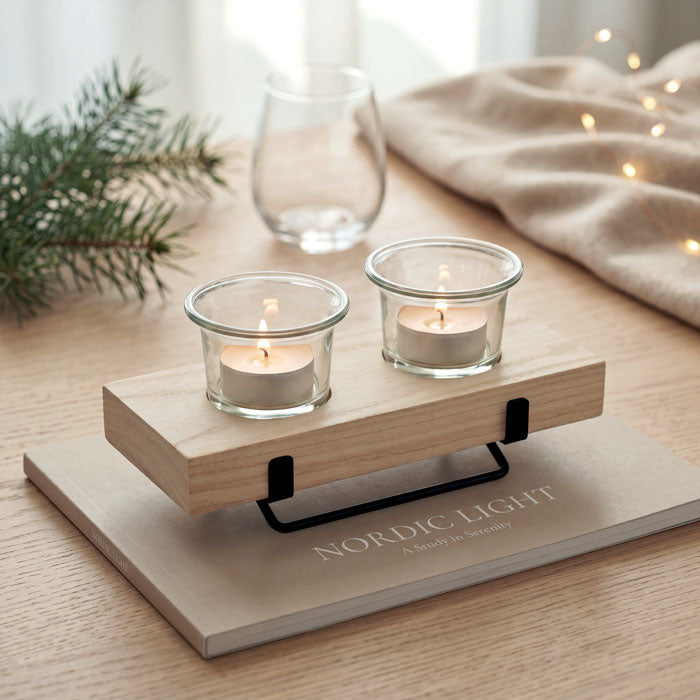 IRONDLE - Porta velas con soporte