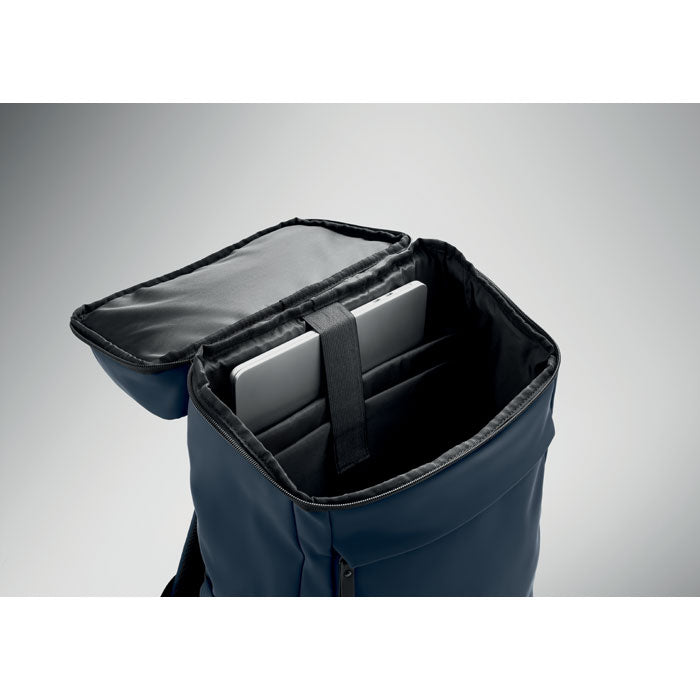 BOULDER - Mochila PU para portátil 15" con compartimento acolchado y forro en el interior.