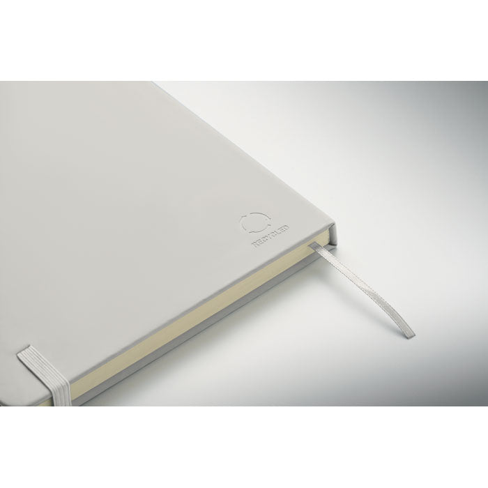 ARCOLOOP - Libreta A5 de PU reciclado con tapa rígida y cinta marcapáginas