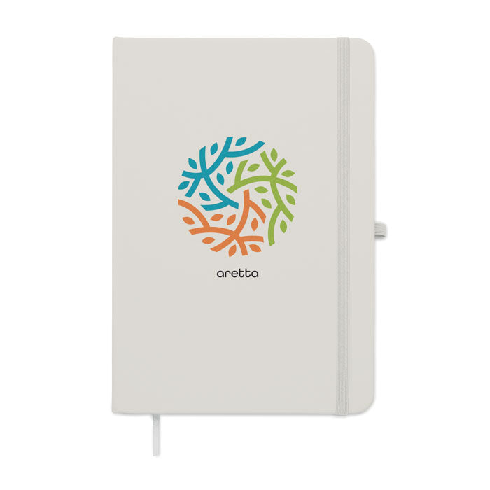 ARCOLOOP - Libreta A5 de PU reciclado con diseño colorido y cierre elástico en tapa rígida