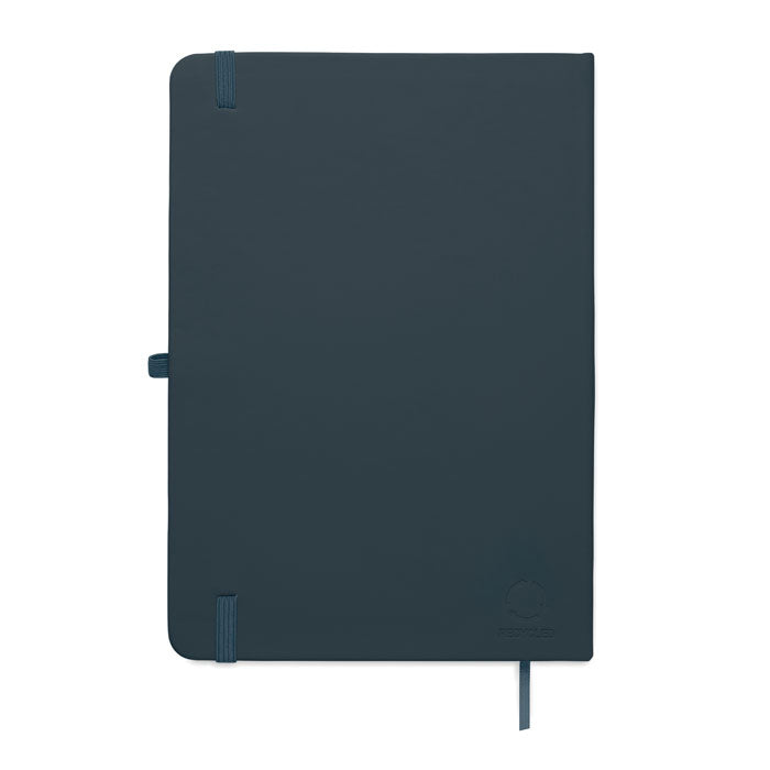 ARCOLOOP - Libreta A5 de PU reciclado con tapa rígida y cierre elástico, color oscuro.