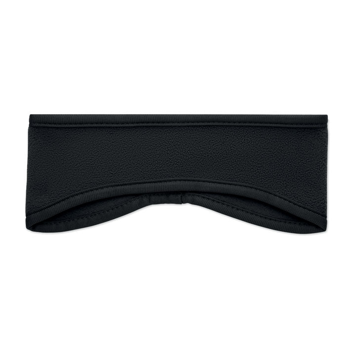 WAVES - Cinta polar para la cabeza en color negro, hecha de forro polar suave y elástico.