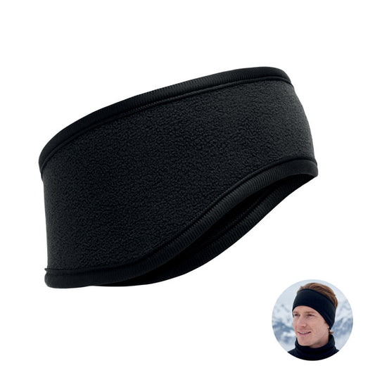 WAVES - Cinta polar para la cabeza en color negro, fabricada en forro polar suave y elástico.