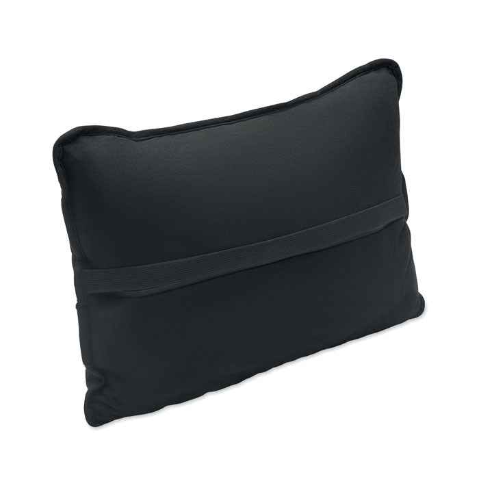 SUICUSH - Cojín de tela de ante negro con soporte, ideal para comodidad en hogar y oficina.