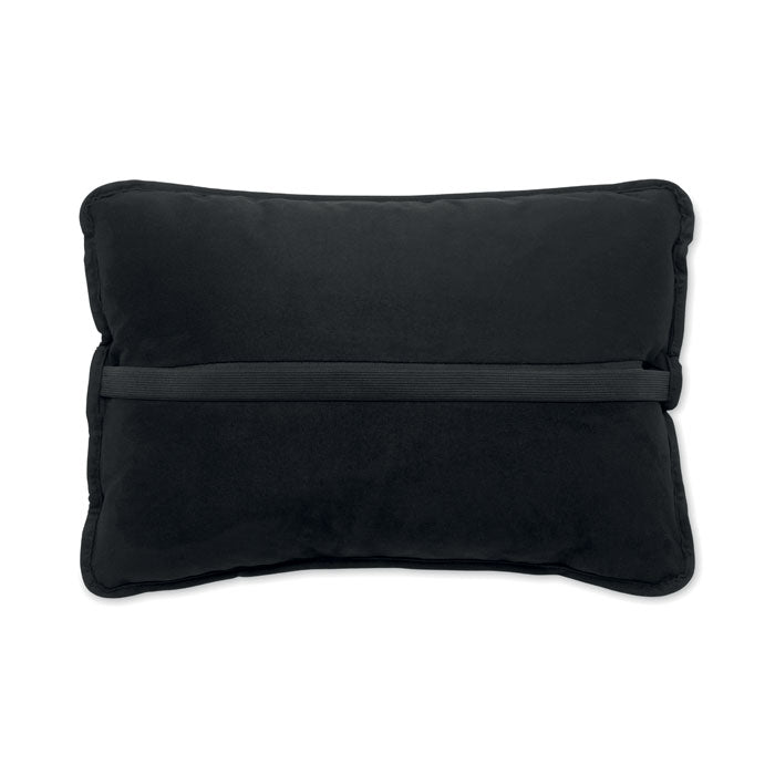 SUICUSH - Cojín de tela de ante de color negro con cinta, ideal para mayor comodidad y soporte.