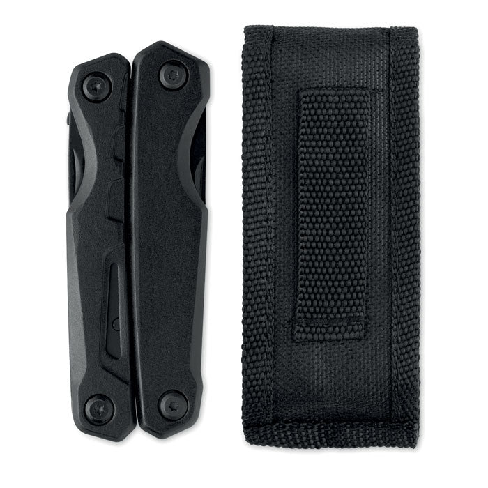 BLAQUIN - Multiherramienta plegable, herramienta compacta de aluminio y acero inoxidable con funda.
