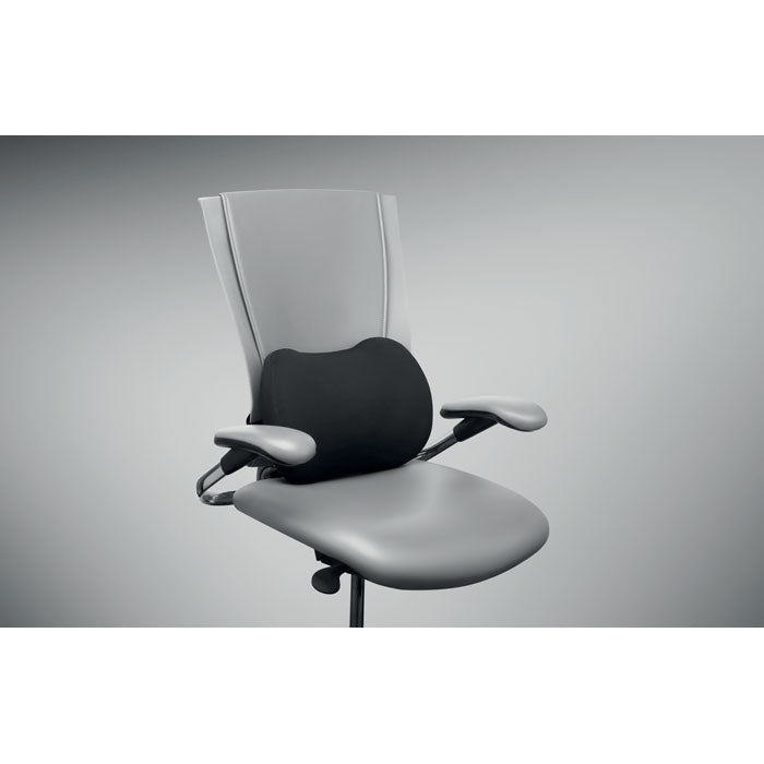 NECKRES - Cojín ergonómico viscoelástica sobre silla de oficina, ideal para apoyo lumbar y comodidad en el trabajo.
