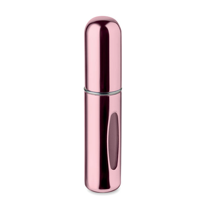 SPRAY - Atomizador recargable de 5 ml en color rosa brillante con diseño elegante y antigoteo.