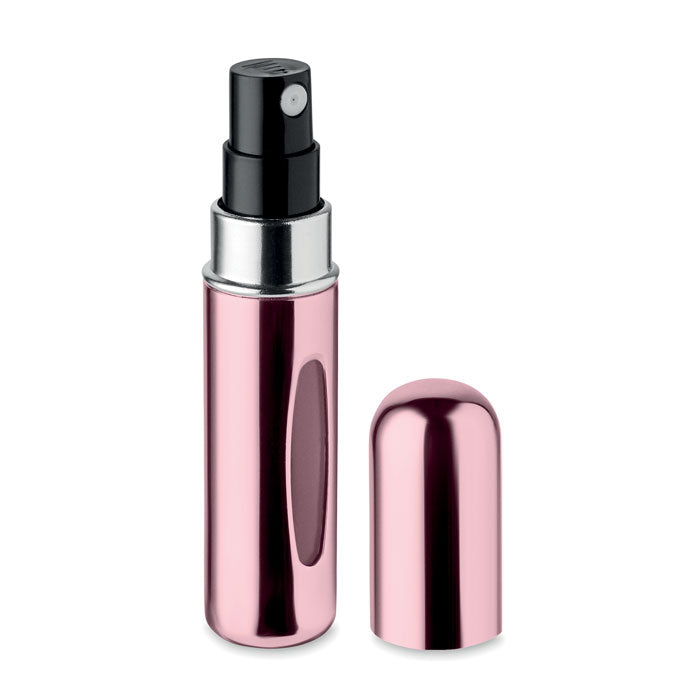SPRAY - Atomizador recargable de 5 ml en color rosa con diseño antigoteo y antifugas.