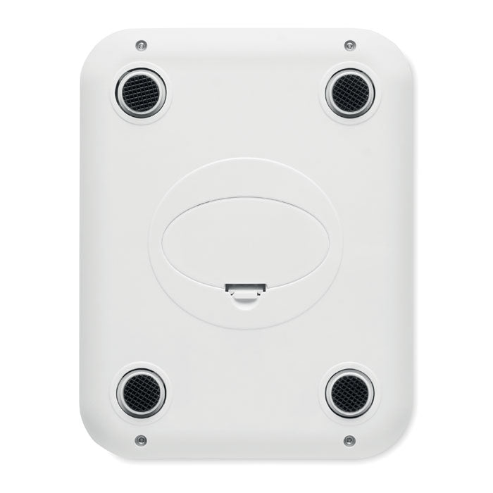 SCALE IT - Balanza de cocina digital 5kg vista inferior con conectores y rejillas de ventilación.