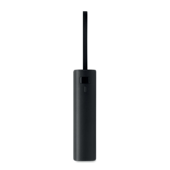 POWERTUBE - Powerbank 5000mAh PD 20W en color negro con diseño elegante y botón de encendido.