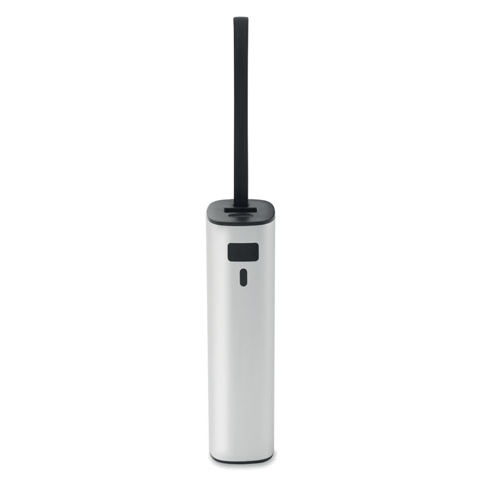 POWERTUBE - Powerbank 5000mAh PD 20W en aluminio reciclado, con salida USB-C y USB-A, y cable USB-C integrado.