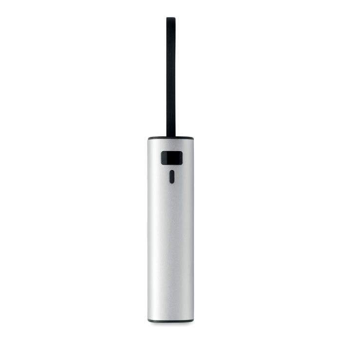 POWERTUBE - Powerbank 5000mAh PD 20W en color aluminio reciclado con indicador de batería.