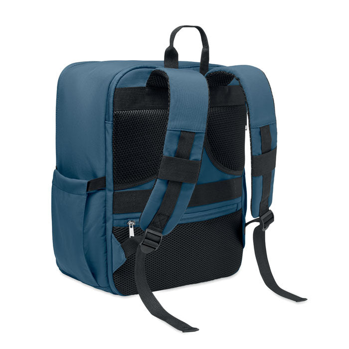 SALEM - Mochila cabina nylon 20L, mochila de nailon repelente al agua color azul con espalda acolchada y straps ajustables.