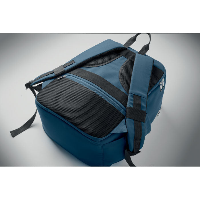 SALEM - Mochila cabina nylon 20L desde arriba, mostrando su diseño ergonómico y bolsillos exteriores.