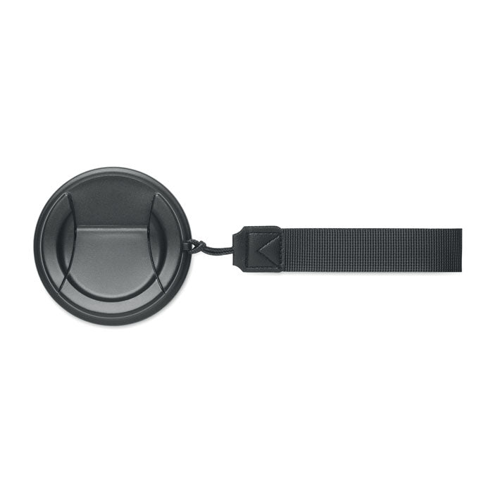 NAKANO - Vaso de acero reciclado 400 ml con tapa y correa negra.