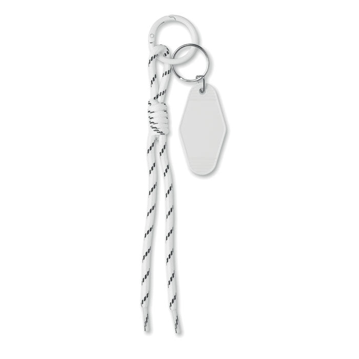 KEYBRAID - Llavero cuerda trenzada con anilla de aleación de zinc y etiqueta de ABS, diseño moderno y práctico.
