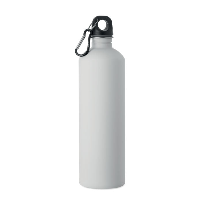REBIG MOSS SOFT - Botella de pared simple 750 ml en color gris con mosquetón de aluminio.