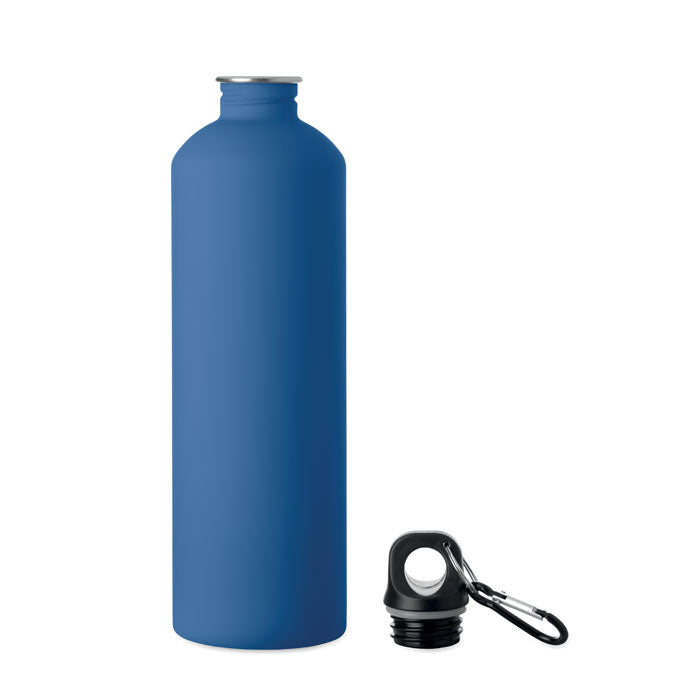 REBIG MOSS SOFT - Botella de pared simple 750 ml en color azul con mosquetón de aluminio.