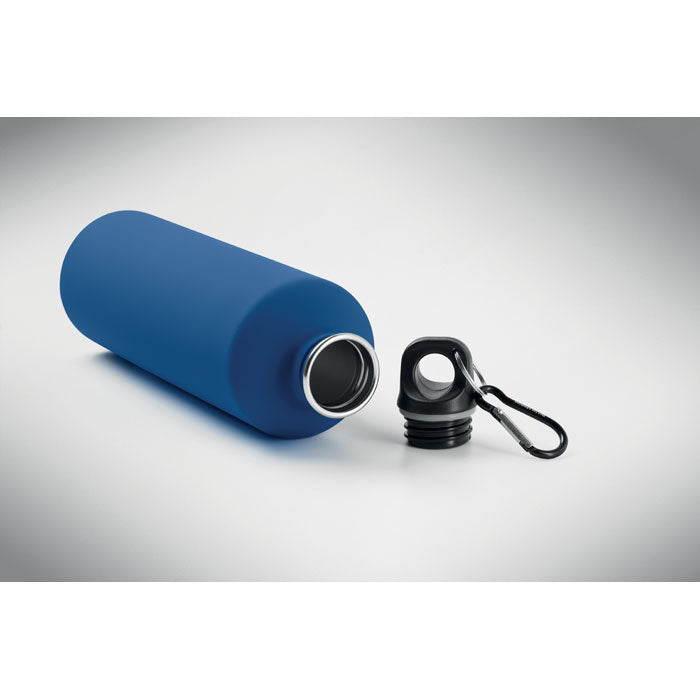 REBIG MOSS SOFT - Botella de pared simple 750 ml en acero inox. acabado engomado y mosquetón de aluminio