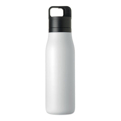 Botella isotérmica blanca con asa integrada