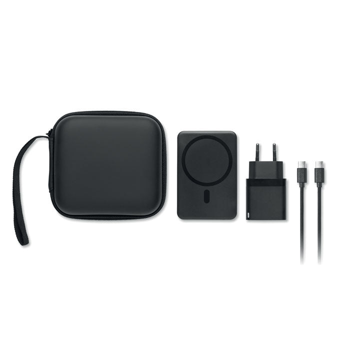 ATLAS - Powerbank magnético 5000mAh con funda, adaptador y cable USB-C