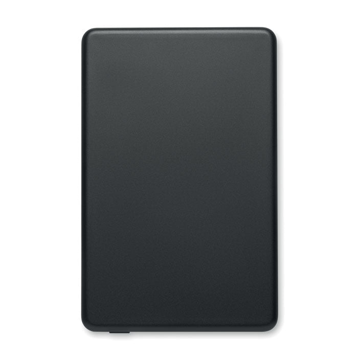 CORE - Powerbank magnético de 5000 mAh en aluminio reciclado, negro, carga inalámbrica 15W.
