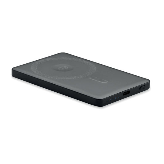 CORE - powerbank magnético de 5000 mAh en aluminio, carga inalámbrica y por cable.