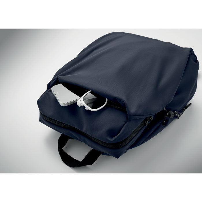 NAPA - Mochila nylon PC  16" 17L con bolsillo frontal y accesorios en color azul oscuro.