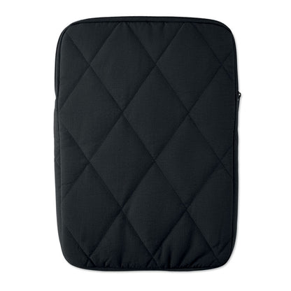 Funda acolchada negra vista frontal