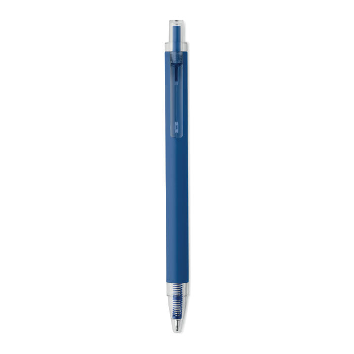 NOSTA - Bolígrafo aluminio reciclado en color azul con diseño elegante y moderno, ideal para uso diario.