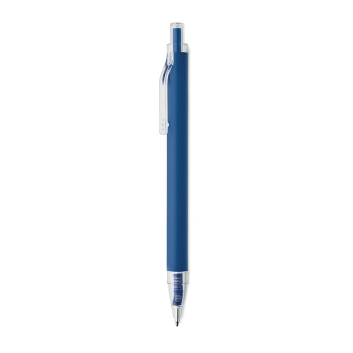 NOSTA - Bolígrafo aluminio reciclado en color azul con diseño elegante y moderno.