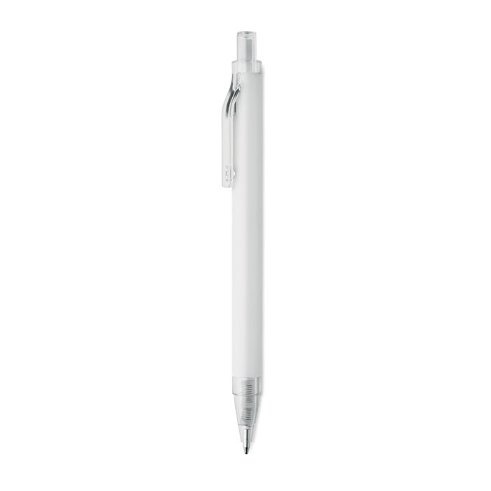 NOSTA - Bolígrafo aluminio reciclado con acabado mate y detalles elegantes en punta y clip.