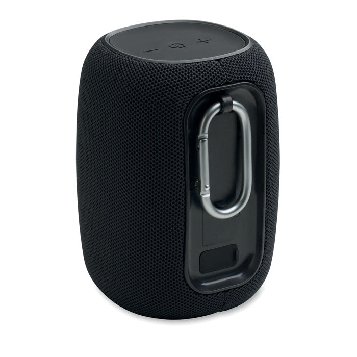 TOAVOLT - Altavoz inalámbrico de 8 W, diseño en negro, con conector y botones de control en la parte superior.