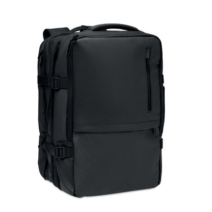 Mochila extensible negra de RPET para portátil de 15 pulgadas