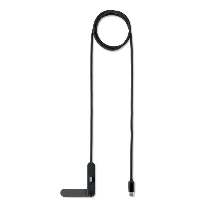 NIFTY - Cable USB-C 60W con soporte, cable USB-C a USB-C de 1 metro para carga y transferencia de datos.