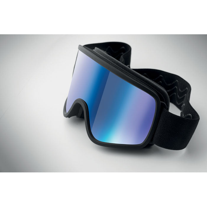NISEKO - Gafas de esquí UV400 con lente espejada, montura de TPU y cinta de nylon.